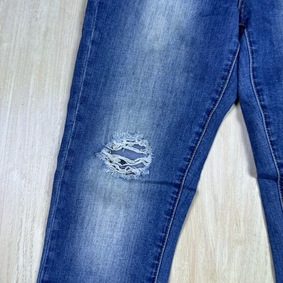 Articles of Society Distressed Mid Rise Skinny Ankle Blue Denim Casual Jeans 27 - Picture 5 of 16